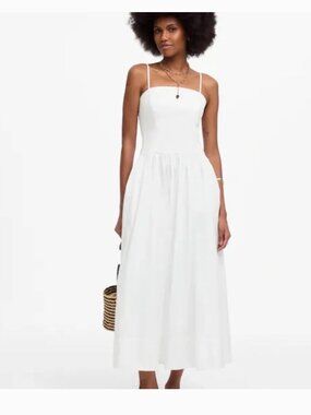 maternity maxi tank dress Midi Tank Top Maternity Dress with Side Ruching and Slit SEA BLUE / MEDIUM